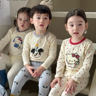 Hey Honey 1 - Sb389: Sét Bộ Quần + Áo Homewear Đồ Mặc Nhà Hey Honey Cho Bé Trai Gái Thu Đông Qc Mã Màu Trơn