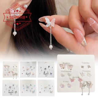  Bộ bông tai đơn giản và ngọt ngào thiết kế như hoa một tuần phù hợp nữ và bé gái 