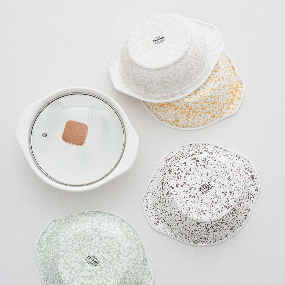 [PN POONGNYUN] Nồi tráng men nhắc nhở Briller 22cm