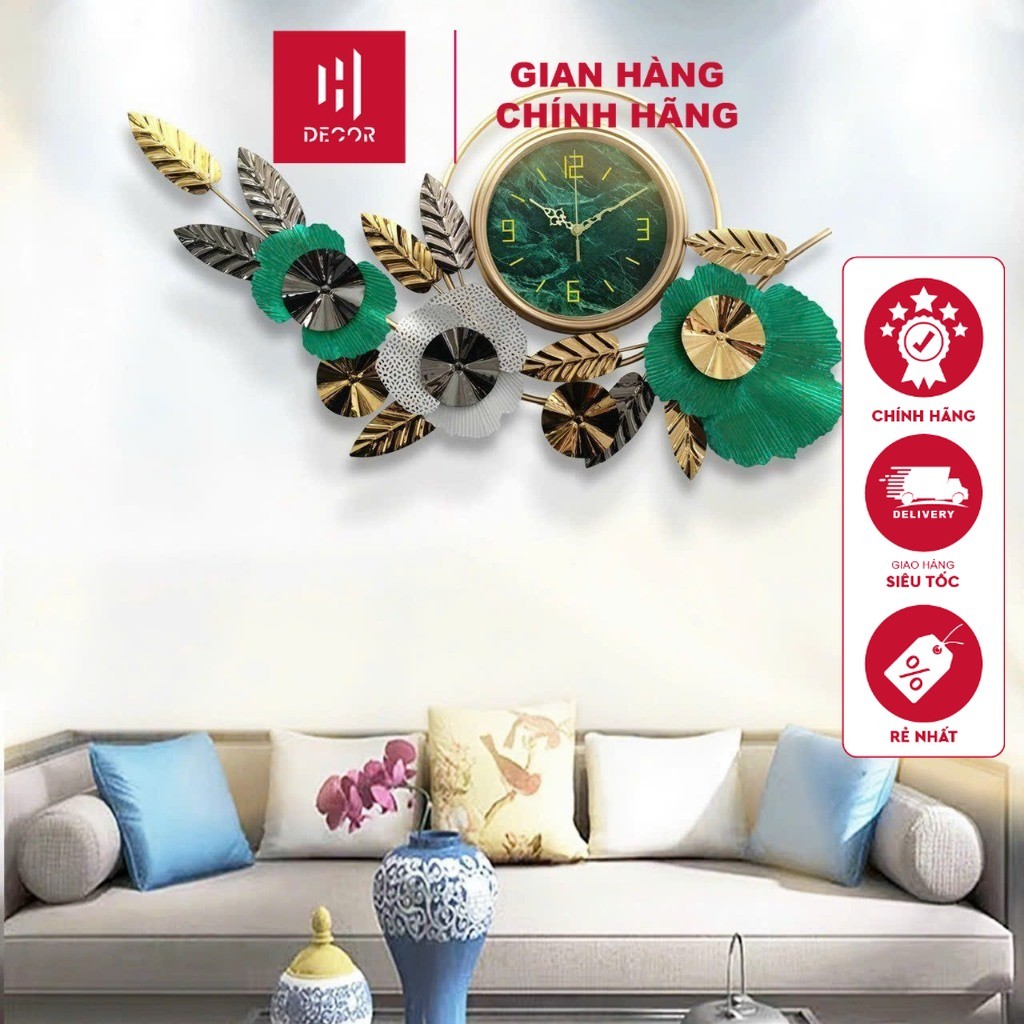 Đồng Hồ Nghệ Thuật - Decor Phòng Khách Sang Trọng, Thiết Kế Tinh Tế, Chất Liệu Cao Cấp Mã 2720 - HDE