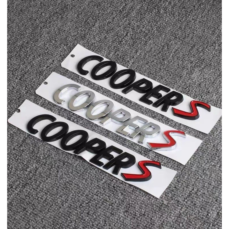 LT MINI COOPER 3D ABS Cooper S Logo Xe Ô Tô Chữ Biểu Tượng Đuôi Sau Hộp Nhãn Ổ Đĩa Bốn Bánh Miếng Dá