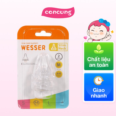 Vĩ 2 núm ty cổ hẹp Wesser size M