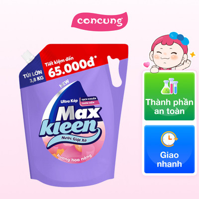 Nước giặt xả MaxKleen hương hoa nắng túi 3.8kg