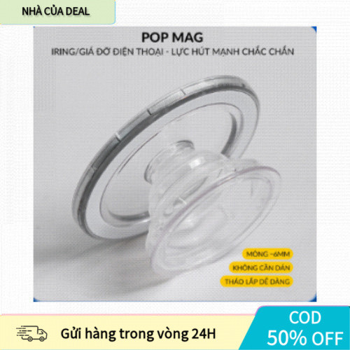 [COD] Giá đỡ Popsocket từ tính Magsafe trong suốt, nhỏ gọn, xoay 360 độ, hỗ trợ iPhone và tablet tiệ