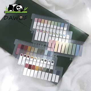 Daweif loose leaf index giấy dán ghi chú trường văn phòng phẩm nhiều màu sắc phân trang nhãn chỉ báo nhãn có thể tháo rời trong mờ memo pad nhãn