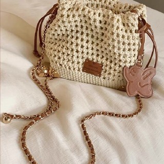 Túi xô nữ túi dệt mùa hè túi đeo chéo