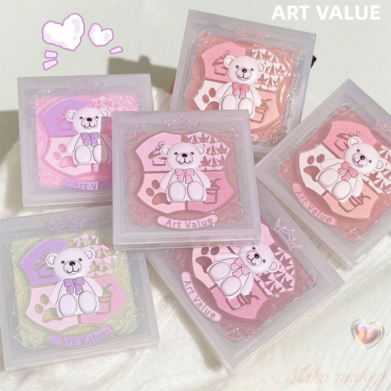 ART VALUE Má hồng gấu dễ thương đường viền mịn sáng bóng