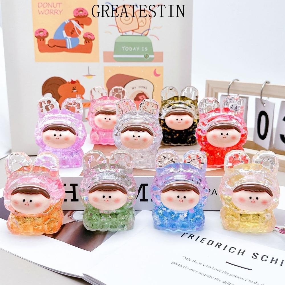 Greateskss Đồ trang trí Mini, Trang trí thủ công thu nhỏ màu Macaron dễ thương, 2024 DIY Trang trí Lilith Trang trí nội thất Đồ trang trí ô tô Quà tặng