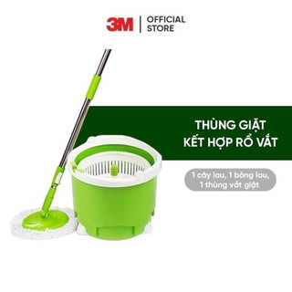 Bộ cây lau nhà 360 độ 3M™ Scotch-Brite™, 360 độ, tích hợp giặt và vắt, Dùng vệ sinh sàn nhà