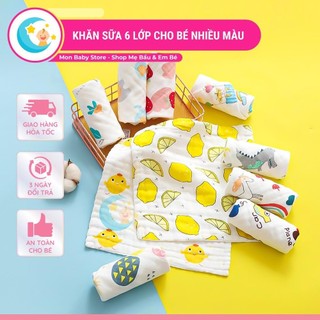Khăn mặt xô 6 lớp cho bé - Khăn lau mặt cho bé yêu