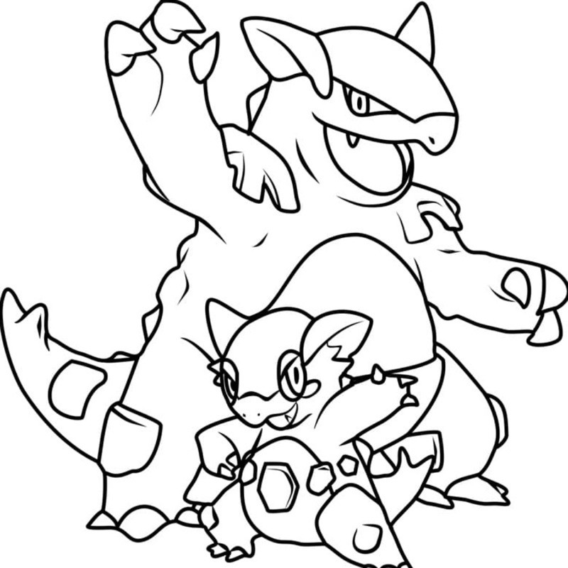 Mega Pokemon - Set 40 Tờ Tranh Tô Màu Kích Thước A4 A5 Dành Cho Màu Sáp, Màu Chì - TRANH TÔ MÀU