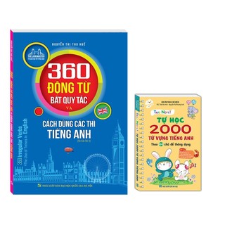 SÁCH - 2C 360 động từ bất quy tắc và cách dùng các thì tiếng anh (màu) + TAKE NOTE ! Tự học 2000 từ vựng tiếng anh (MT)