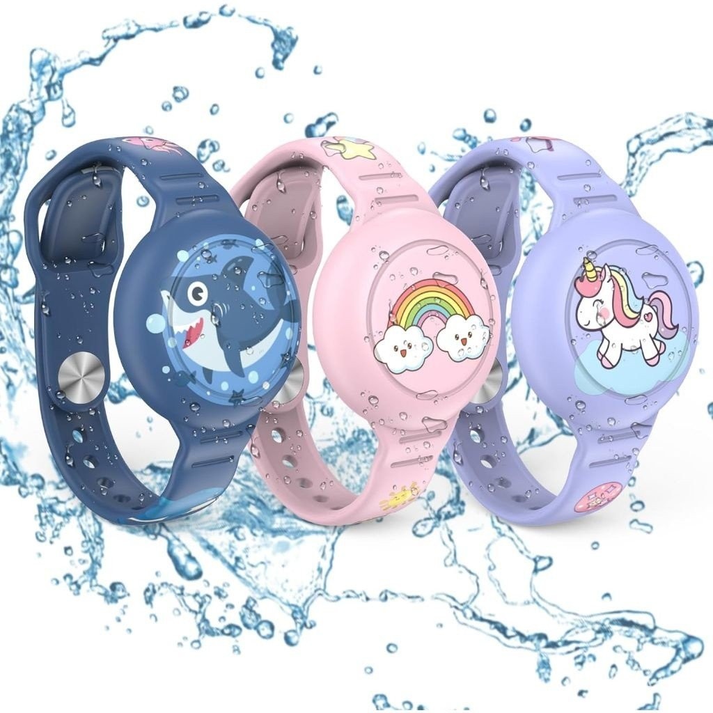 Airtag Vòng đeo tay chống nước, hộp airtag hình bướm với thiết kế dây đeo đồng hồ, vòng đeo tay ẩn Thẻ Chống mất toàn bộ Silicon cho người lớn