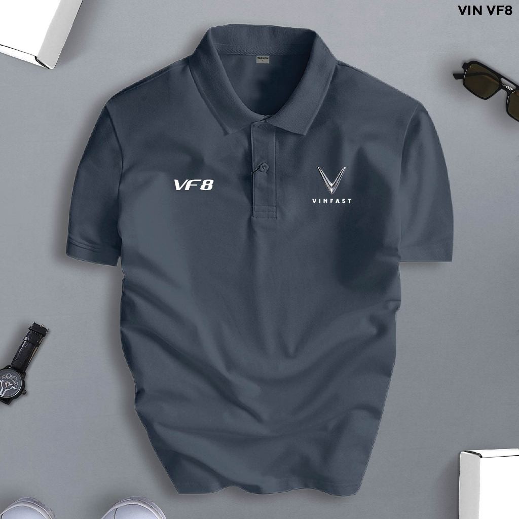 [VINFAST 8] Áo Polo Hãng Xe Vinfast Nam Nữ, Form Slimfit, Vải Thun Co Giãn, Nhận In Tên Showroom