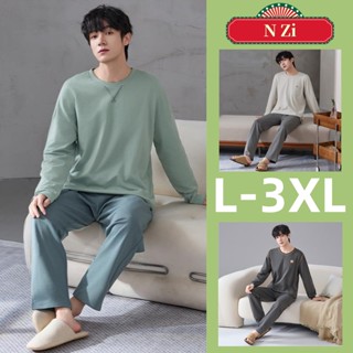 Bộ Đồ Ngủ Nam 100% Cotton Đồ Ngủ Người Dài Tay Bộ Đồ Ngủ Bộ Thu Đông Trơn Sọc Chuyển Động Plus Kích Thước Loungewear
