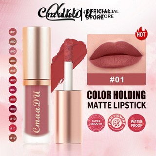 12 Màu CmaaDu Matte Lip Gloss Chống Thấm Nước Lâu Dài Môi Bùn Dưỡng Ẩm Son Môi Mịn Sắc Tố Cao Nhẹ Môi Glaze