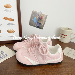 Giày cao cấp Hồng Kông❥(^ _ -) Giày tập Forrest lưới đôi màu hồng dành cho nữ, xấu xí và dễ thương, giày ván thiết kế thích hợp mới, giày ba lê trắng