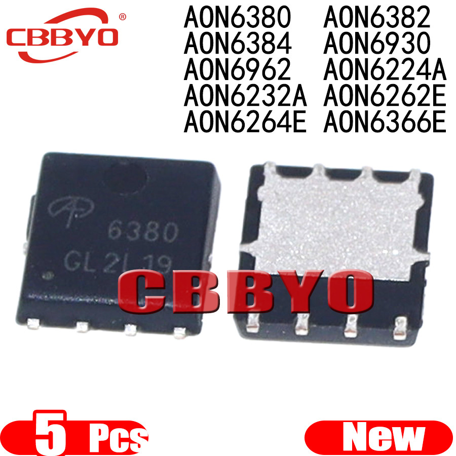 ((5 chiếc) AON6380 AON6382 AON6384 AON6930 AON6962 AON624A AON6232A AON6262E AON6264E AON6366E QFN-8