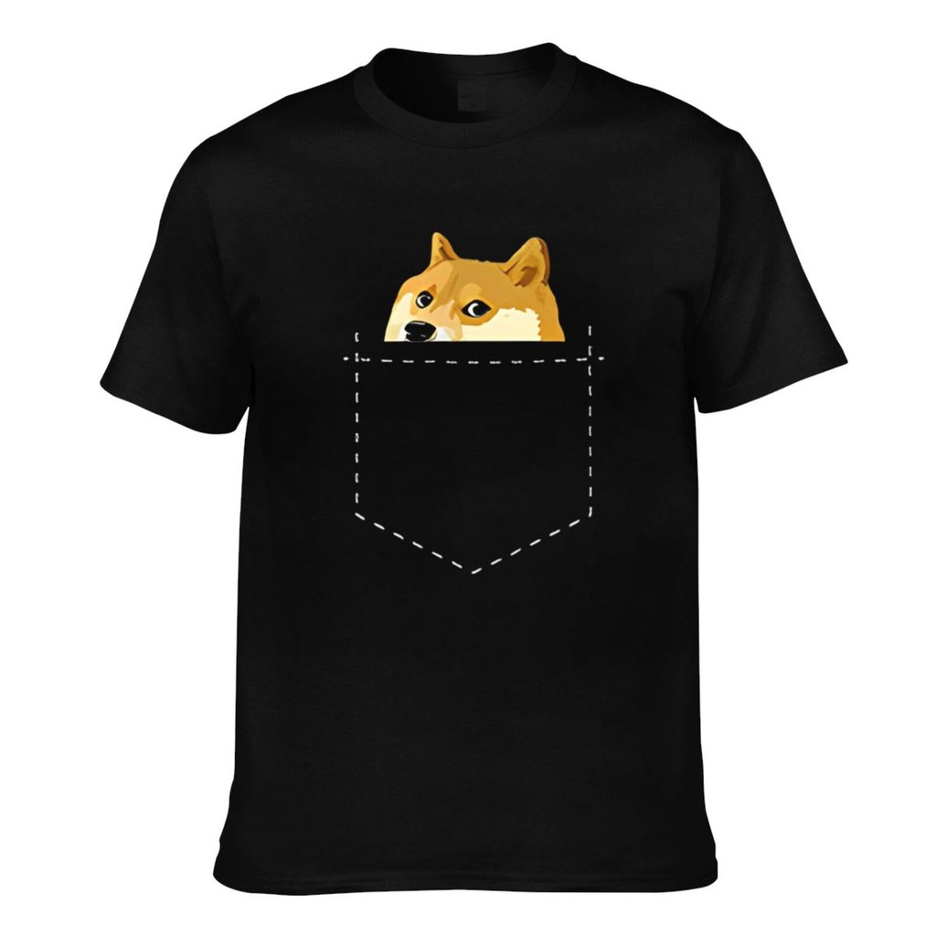 Dogecoin Pocket Meme Dogecoin To The Moon Crypto Áo thun nam chất lượng hàng đầu