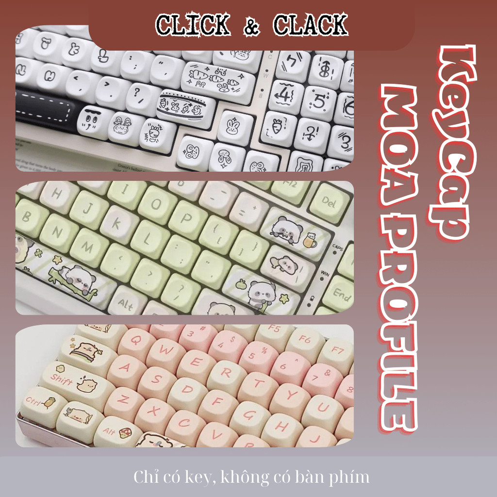 [Tổng hợp] keycap MOA profile cực dễ thương - Chất liệu PBT dyesub cao cấp dùng nhiều layout | BigBuy360 - bigbuy360.vn