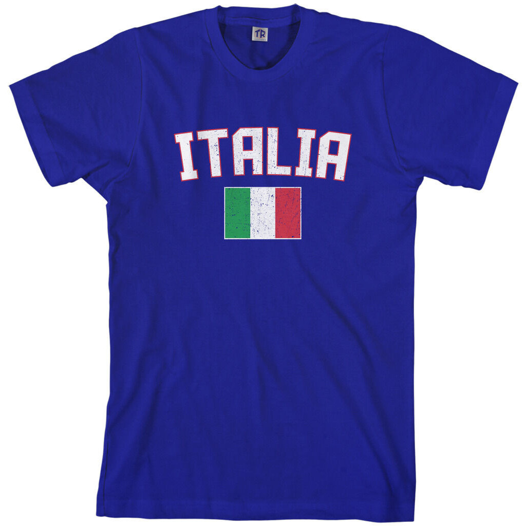 Áo thun nam Renrock Italia Cờ Ý Rome Bóng đá Ý