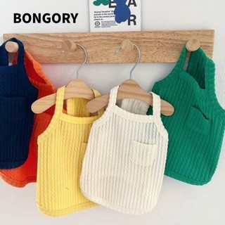 BONGORY  Thú Cưng Vest, Terylene Thoải Mái Quần Áo Cho Chó Thú Cưng, Mùa Hè Thoáng Khí Dễ Thương Màu Trơn Áo Thun Chó Nhỏ Vừa