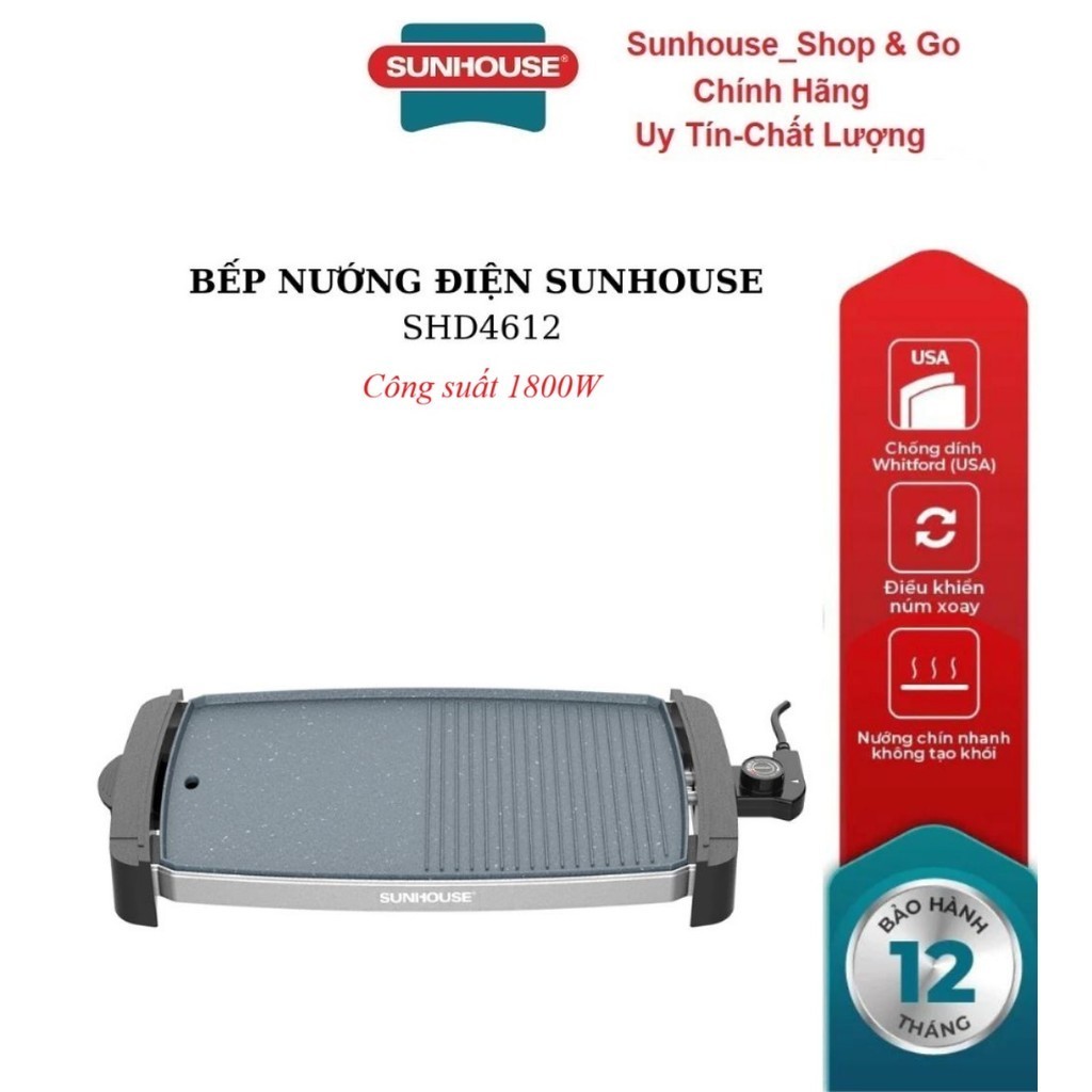 Bếp nướng điện không khói SUNHOUSE SHD4612
