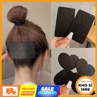 Set 2 miếng dán tóc mái nhũ kim tuyến lấp lánh, miếng dán cố định tóc thời trang Hàn Quốc, phụ kiện tóc E2029