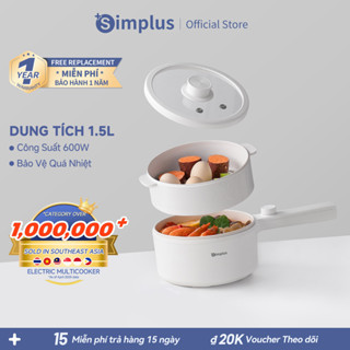 Nồi Lẩu Điện Đa Năng Simplus Dung tích 1.5L/2L DZGH002/009 - Bảo Hành 1 Năm 1 Đổi
