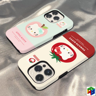 Ốp điện thoại Hello Kitty dễ thương Apple 17 / 16Promax iPhone 15 / 16 14Plus Phim 2 trong 1 13 / 12 / 11Promax Xsmax 7 / 8plus Vỏ bảo vệ chống rơi hai lớp