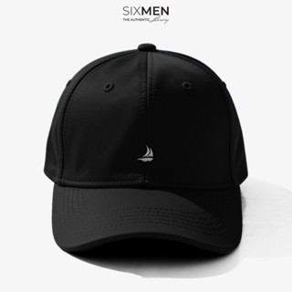   Quà Tặng 500K  Mũ Lưỡi Trai Nam SIXMEN Basic Logo Thuyền Buồm Nón Kết Đen Trơn 