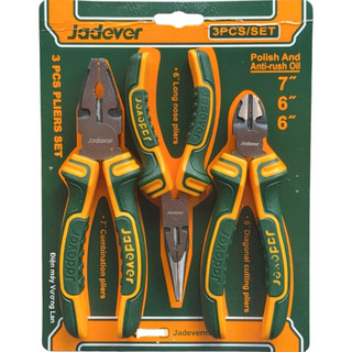 Kìm Điện, Cắt, Nhọn Jadever, Thép Carbon 45# sắc bén, bền bỉ, chống gỉ sét, Kềm răng