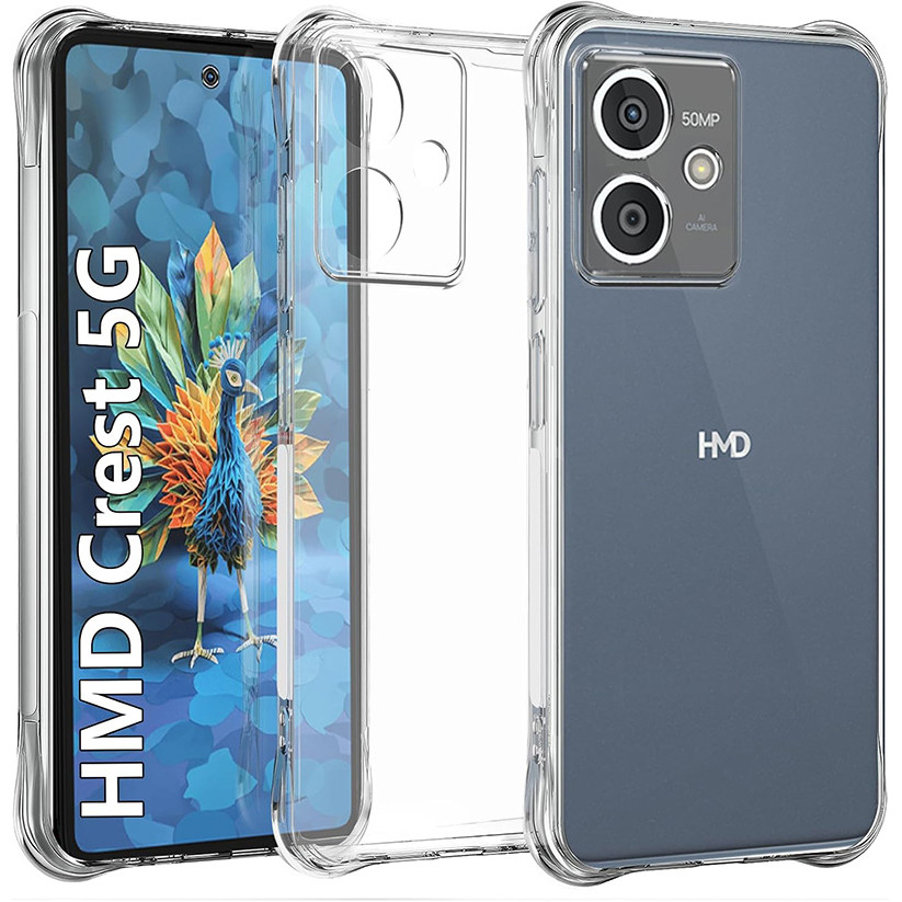 Dành cho HMD Crest / Skyline 5G Crystal Clear Cover Vỏ TPU chống sốc chống trầy xước