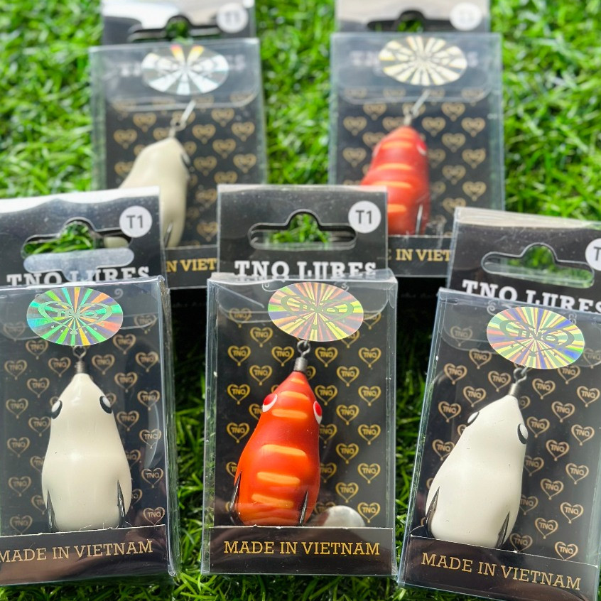Nhái Hơi TNQ T1 8g Nổi , Nhái hơi TOÁN NHÀ QUÊ , Mồi câu lure, Mồi câu cá lóc, chuối, sộp Ngọc Fishi