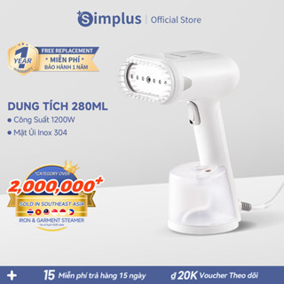 Simplus Bàn Ủi Hơi Nước Cầm Tay Hộc Nước 280mL Công suất lớn 1200W GTJH019 - Bảo Hành 1 Năm 1 Đổi 1