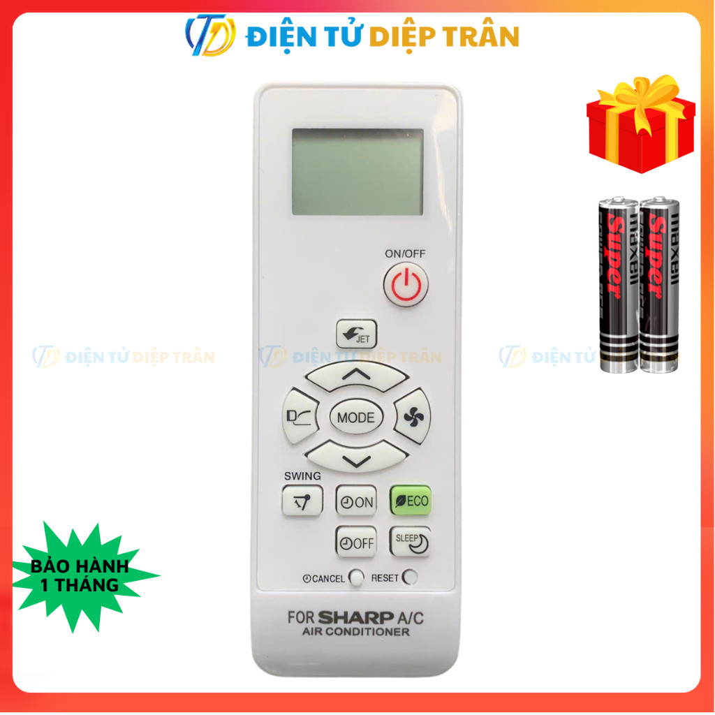 Điều khiển điều hòa SHARP Mã 11, remote máy lạnh SHARP - Tặng kèm pin - ĐT Diệp Trân