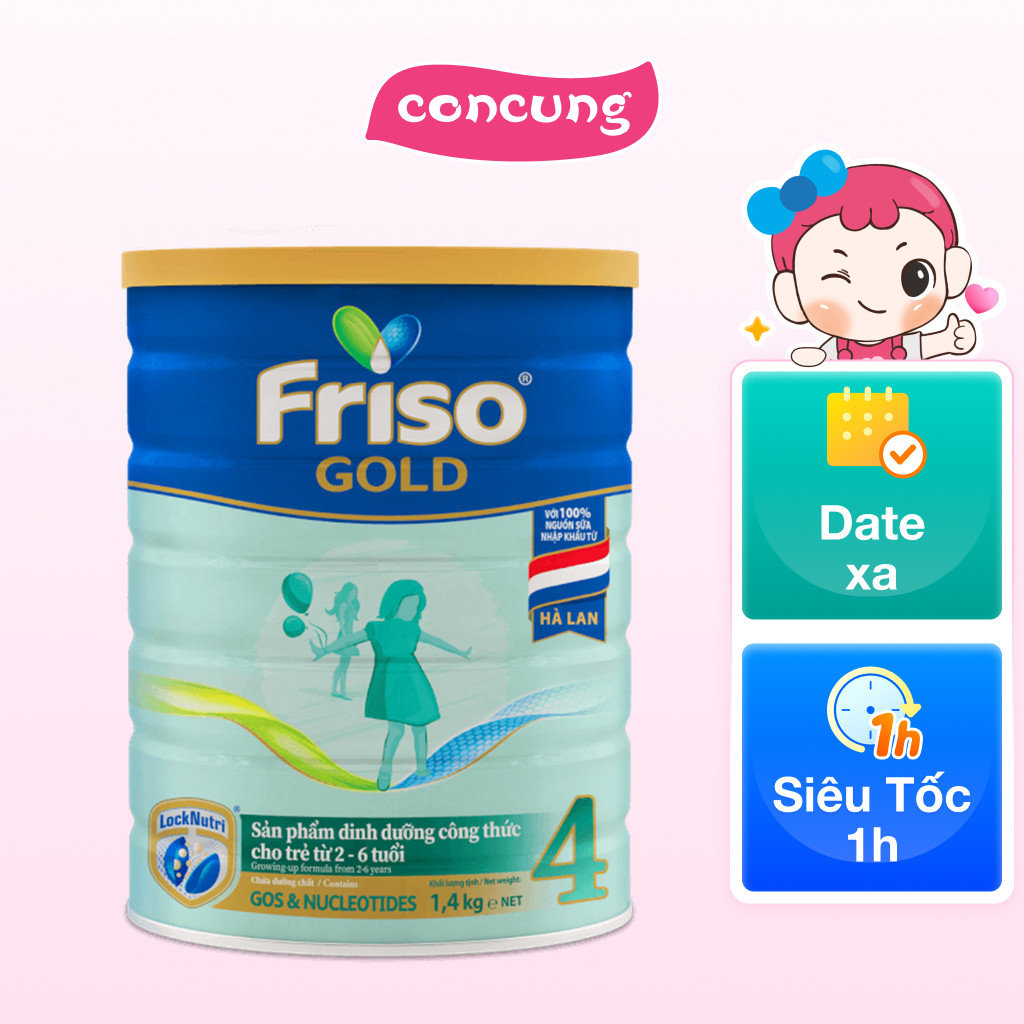 Sữa Friso Gold 4 cho bé từ 2 - 6 tuổi 1400g - Con Cưng