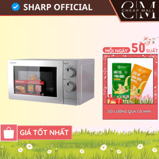  Lò vi sóng mini 20 Lít Sharp 700W Chính hãng R-207VN-SL giá rẻ núm xoay cơ Microwave rã đông nhanh - CHEAP CMO 