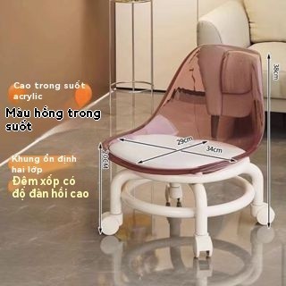Transparent acrylic backrest with rotating wheels for easy color change GM24504Q1 | BigBuy360 - bigbuy360.vn
