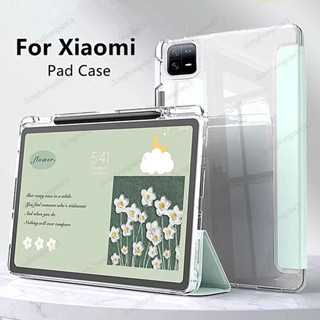 Hộp đựng bút chì trong suốt Máy tính bảng cho Xiaomi Poco Pad Mi Pad 5 6 Pro 6S Pro Redmi Pad Pro SE 11 10.61 '' Ốp điện thoại mềm