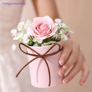 Feng mini hộp hoa tròn hoa hồng xô hộp tiệc cưới trang trí bàn vn