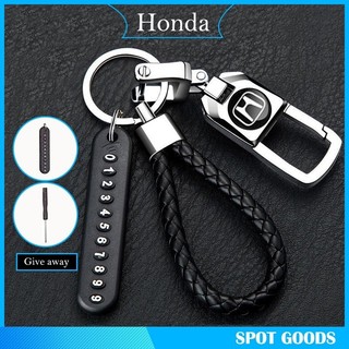 Móc khóa Logo ô tô Honda Móc chìa khóa xe sáng tạo Móc khóa kim loại hợp kim