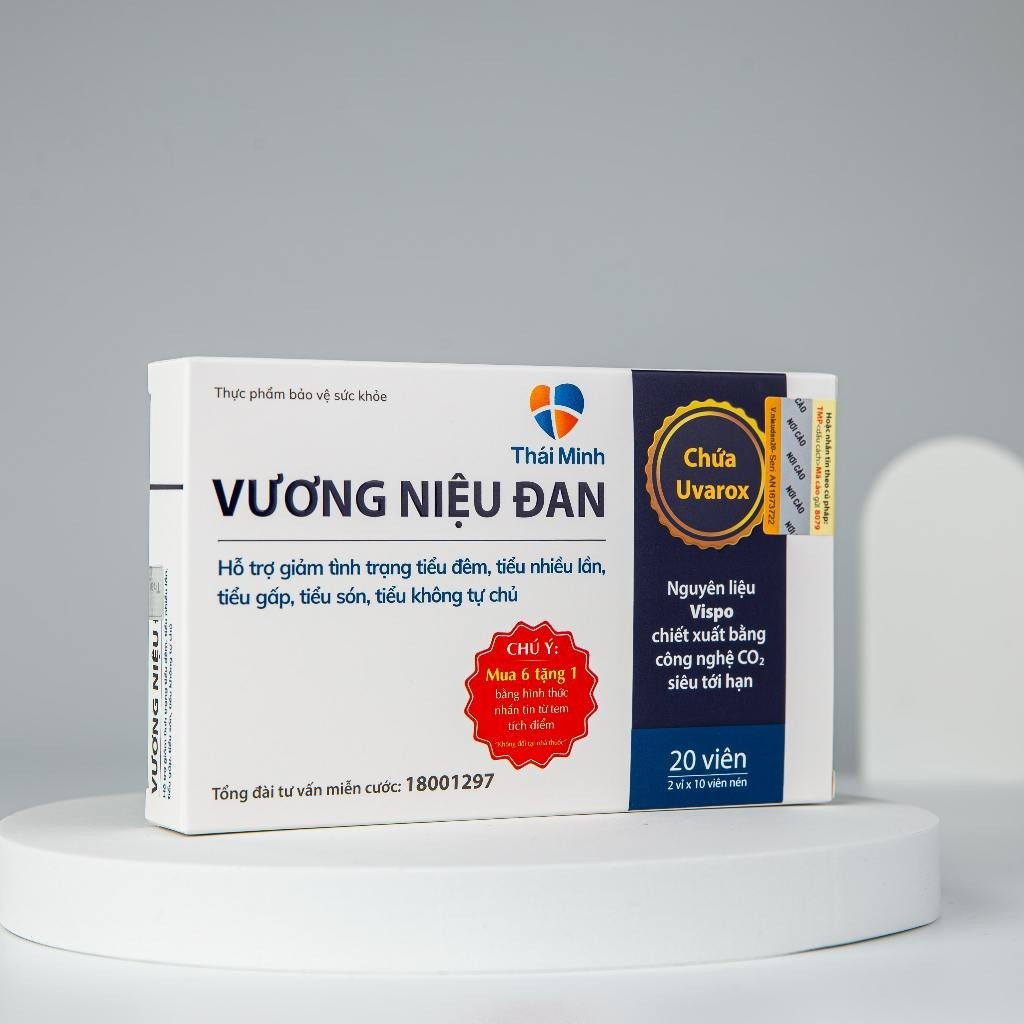 Vương Niệu Đan Thái Minh - Cải thiện tiểu đêm, tiểu nhiều, tiểu són, bàng quang tăng hoạt - Hộp 20 viên & lọ 80 viên