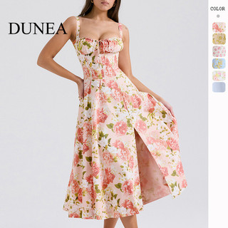 Dunea Váy Cami xẻ hoa phong cách ngày lễ gợi cảm dành cho nữ