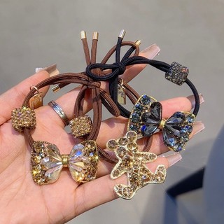 Dây buộc tóc Rhinestone khí chất Dongdaemun nữ trang sức buộc tóc Hàn Quốc dây buộc tóc đơn giản dây buộc tóc đuôi ngựa