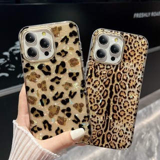 Ốp điện thoại chống sốc da báo sang trọng chống sốc cho iPhone 15 14 13 12 11 Pro Max 14 Plus Vỏ mặt sau bằng đá cẩm thạch