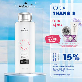Nước hoa hồng cân bằng da Sakura Balancing Toner 200ml