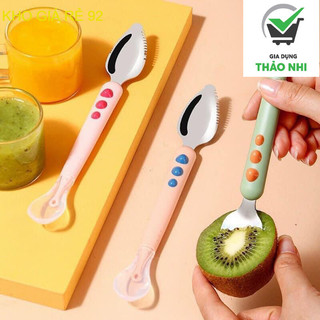 Thìa nạo hoa quả 2 đầu cho bé ăn dặm SẢN PHẨM KÈM HỘP ĐỰNG