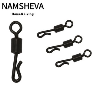 NAMSHEVA chiếc Vòng bi xoay hình chữ Q, Đầu nối câu cá thay đổi nhanh màu đen, Phụ kiện bằng thép không gỉ Đồng hình chữ Q Thay đổi nhanh Xoay câu cá