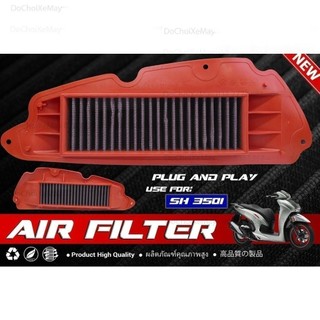 Lọc gió độ tăng tốc SH 350i hoặc SH350i lưới vải thép giúp đi nhẹ xe hơn, tái sử dụng được nhiều lần . DoChoiXeMay